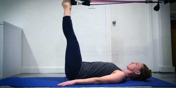 Amy Kingwill Pilates Feet In Straps at home